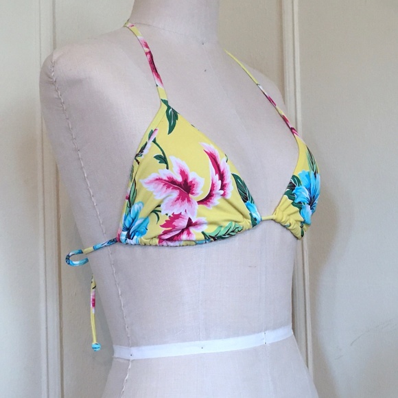 VS Swimsuit, TROPICAL FLOWERS, Bikini Triangle Top - Picture 3 of 9